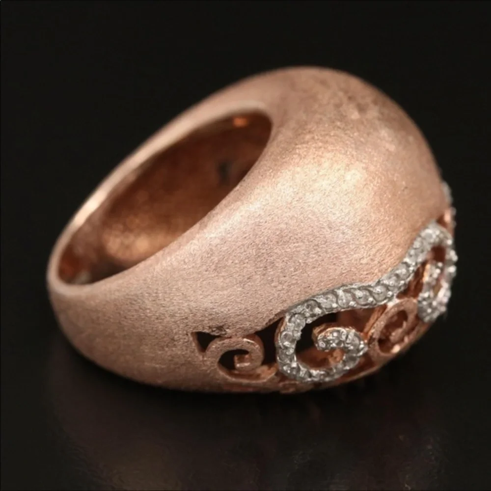 - Sterling silver CZ Dome ring